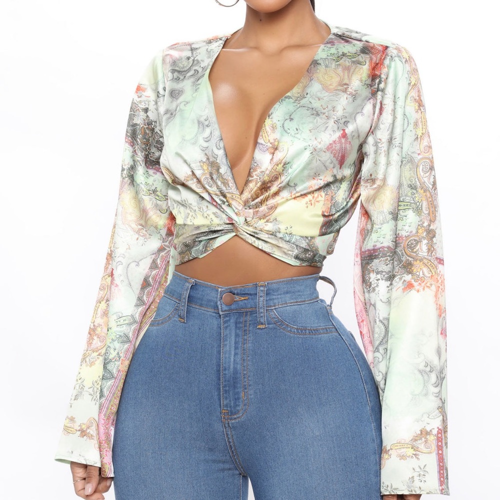 Fashion Nova silk shirt
